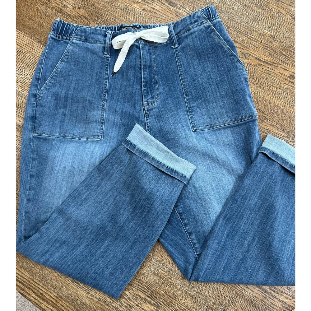 Judy Blue High Rise Denim Drawstring Jogger Sz 16W ?